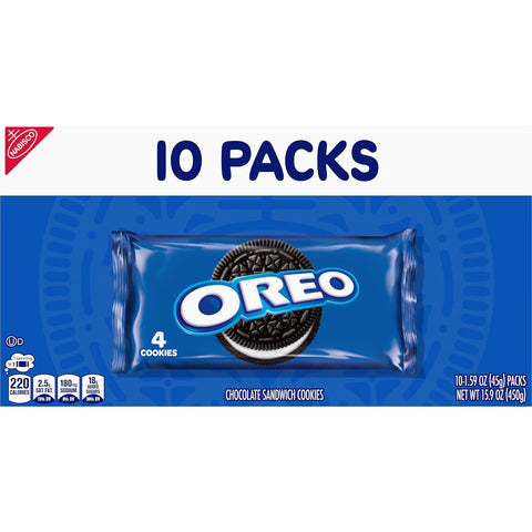 Oreo Chocolate Sandwich Cookies Snack Pack - 15.9oz/10ct