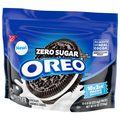 Oreo Zero Sugar Chocolate Sandwich Cookies - 8oz
