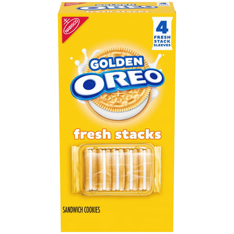 Oreo Fresh Stacks Golden Sandwich Cookies Travel Snacks - 8.05oz