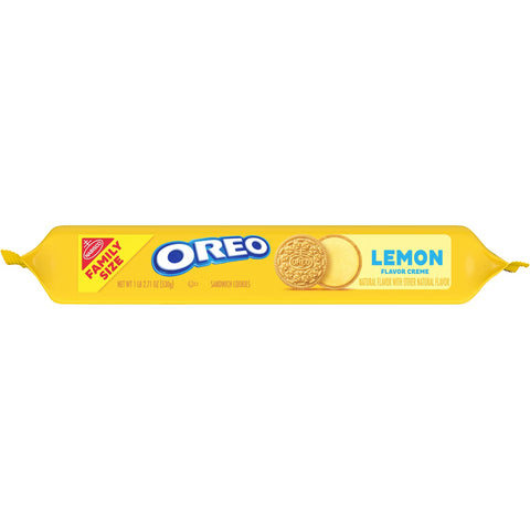 Oreo Lemon Creme Sandwich Cookies Family Size - 18.71oz