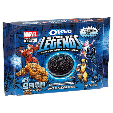 MARVEL OREO Stuf of Legends Chocolate Sandwich Cookies Special Edition - 10.68oz