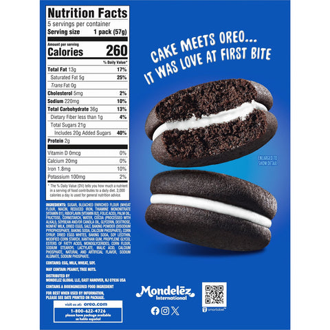OREO Cakesters Soft Snack Cakes - 10.1oz/5ct
