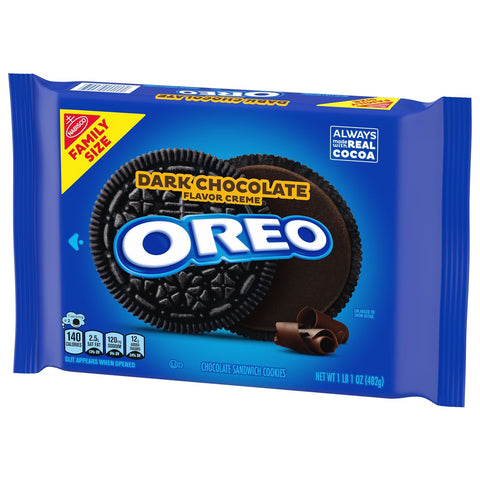 Oreo Dark Chocolate Creme Chocolate Sandwich Cookies Family Size - 17oz