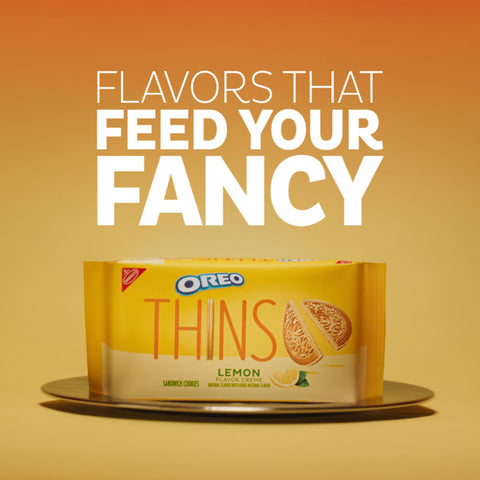 Oreo Thins Lemon Creme Sandwich Cookies Family Size - 11.78oz