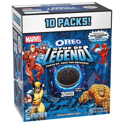 MARVEL OREO Stuf of Legends Cookies Special Edition Snack Packs - 10ct