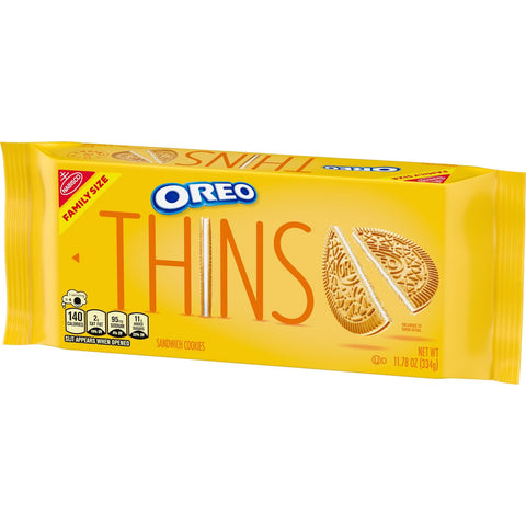 Oreo Thins Golden Sandwich Cookies Family Size - 11.78oz