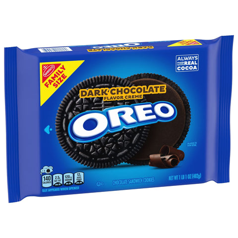 Oreo Dark Chocolate Creme Chocolate Sandwich Cookies Family Size - 17oz