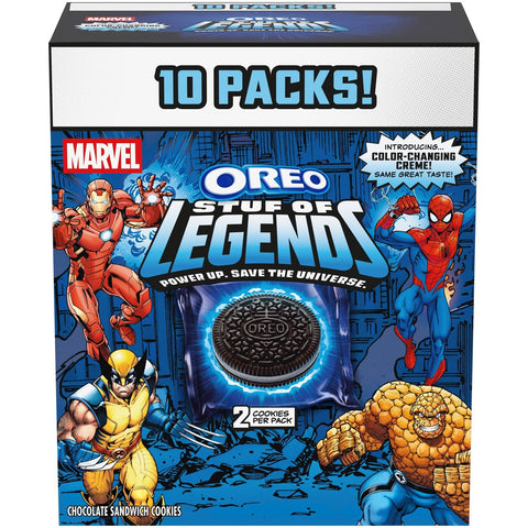 MARVEL OREO Stuf of Legends Cookies Special Edition Snack Packs - 10ct