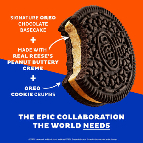 Oreo Reese's Peanut Buttery Creme Chocolate Sandwich Cookies - 12.35oz