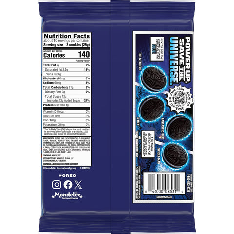 MARVEL OREO Stuf of Legends Chocolate Sandwich Cookies Special Edition - 10.68oz