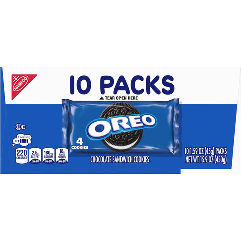 Oreo Chocolate Sandwich Cookies Snack Pack - 15.9oz/10ct