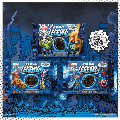 MARVEL OREO Stuf of Legends Chocolate Sandwich Cookies Special Edition - 10.68oz
