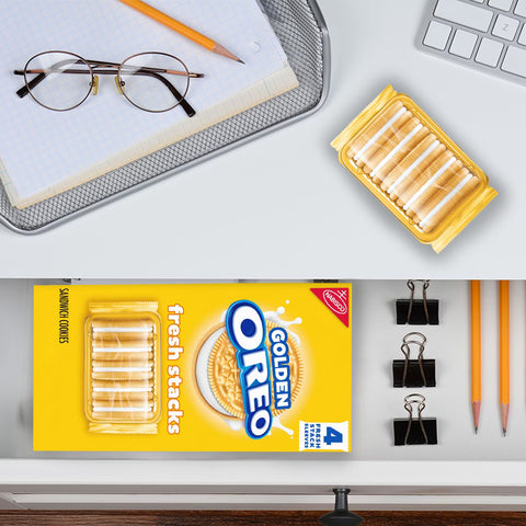 Oreo Fresh Stacks Golden Sandwich Cookies Travel Snacks - 8.05oz