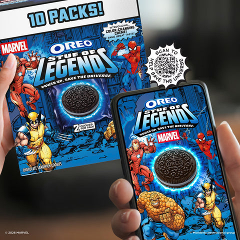 MARVEL OREO Stuf of Legends Cookies Special Edition Snack Packs - 10ct