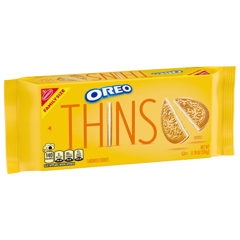 Oreo Thins Golden Sandwich Cookies Family Size - 11.78oz