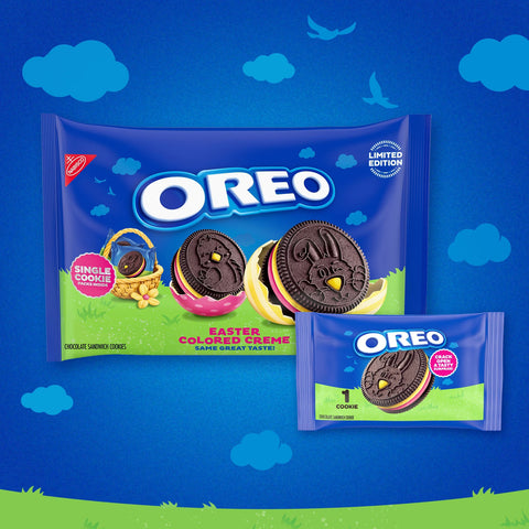 Oreo Pink and Yellow Creme Chocolate Sandwich Limited Edition Easter Cookies - 7.14oz/14ct