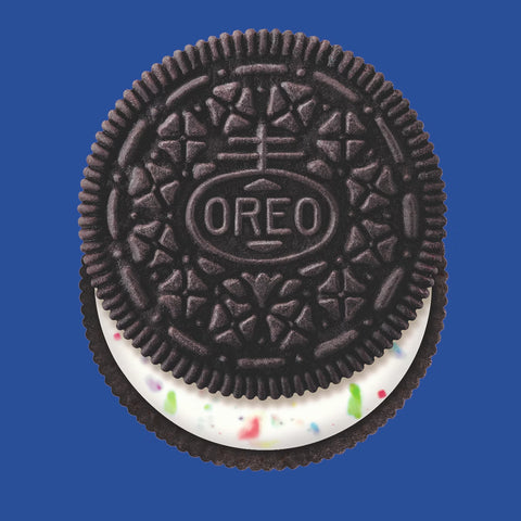 Oreo Birthday Cake Creme Chocolate Sandwich Cookies Family Size - 17oz