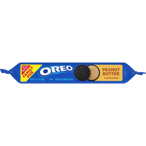 Oreo Peanut Butter Creme Chocolate Sandwich Cookies Family Size - 17oz