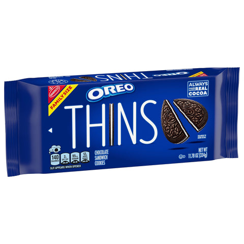 Oreo Thins Chocolate Sandwich Cookies Family Size - 11.78oz