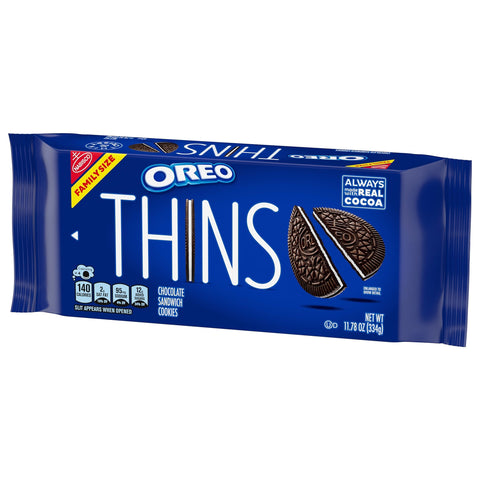 Oreo Thins Chocolate Sandwich Cookies Family Size - 11.78oz