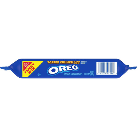 Oreo Toffee Crunch Creme with Sugar Crystals Chocolate Sandwich Cookies Family Size - 17oz