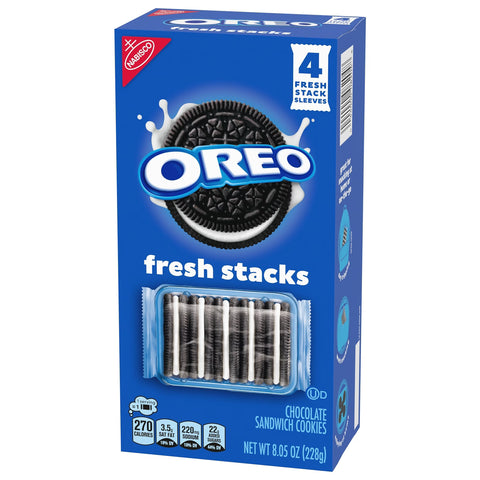 Oreo Fresh Stacks Chocolate Sandwich Cookies Travel Snacks - 8.05oz