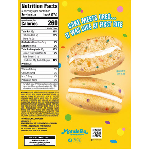 Oreo Cakesters Confetti Soft Snack Cakes Snack Packs - 10.1oz/5ct