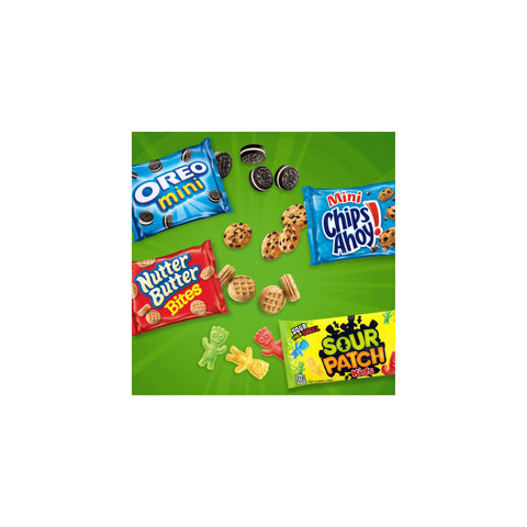 OREO Mini Cookies, CHIPS AHOY! Mini Cookies, SOUR PATCH KIDS Candy & Nutter Butter Bites Cookies & Candy Variety Pack - 40oz/32ct
