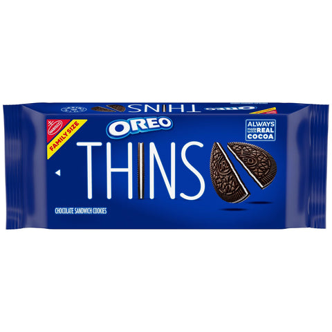 Oreo Thins Chocolate Sandwich Cookies Family Size - 11.78oz