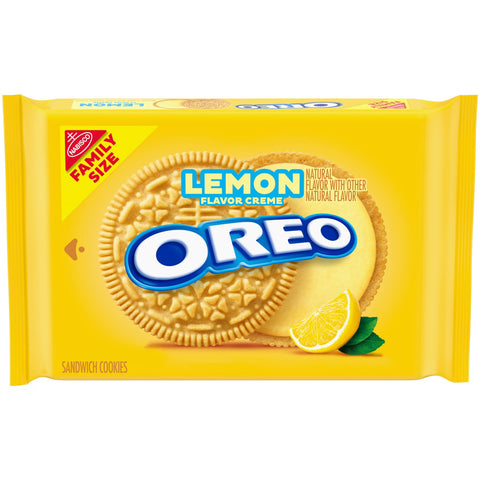 Oreo Lemon Creme Sandwich Cookies Family Size - 18.71oz